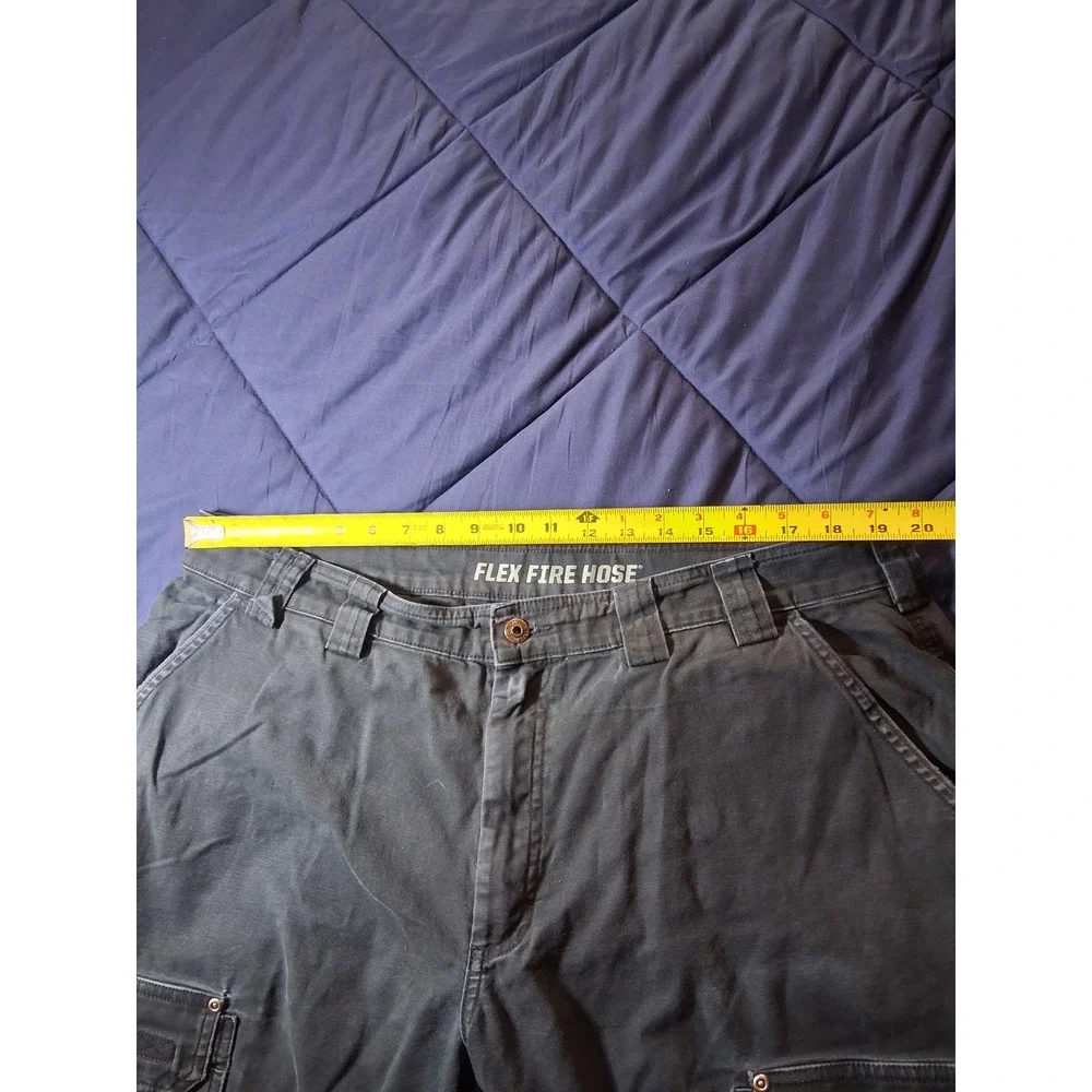 Duluth Trading Co Flex Fire Hose Cargo Pants Mens 40x30 Black Work Trousers